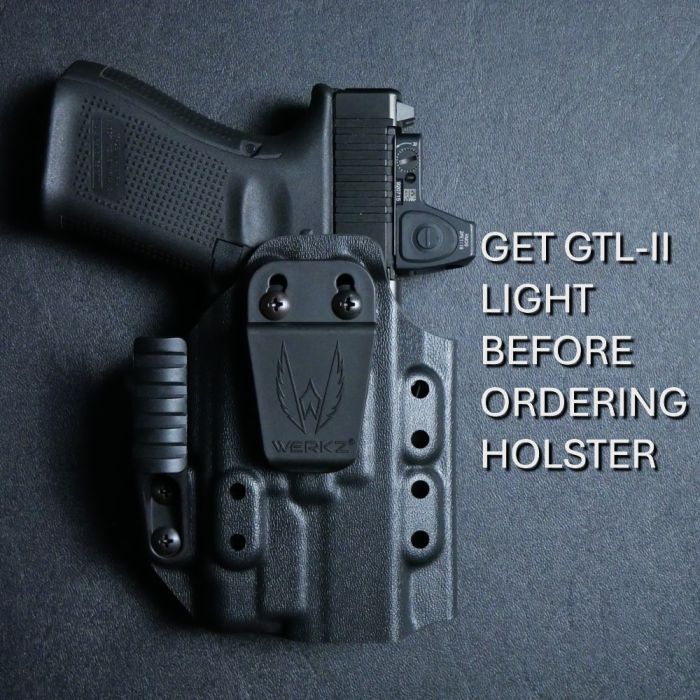 Werkz M6 IWB / AIWB Holster for Glock G19 (+More) with Glock GTL II