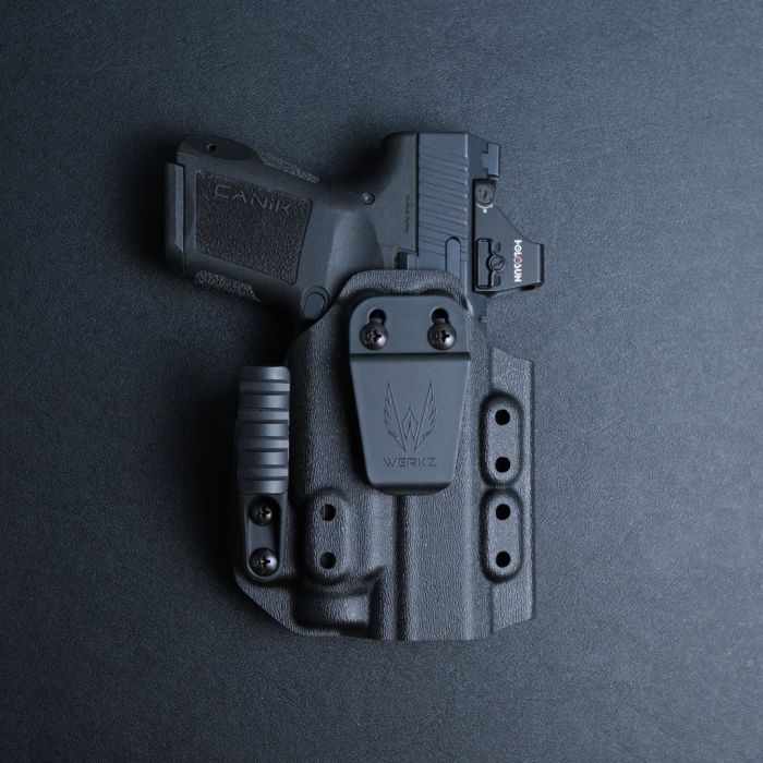 Werkz M6 IWB / AIWB Holster for Canik Mete MC9, MC9L, MC9LS with Streamlight TLR-7 Sub for 1913