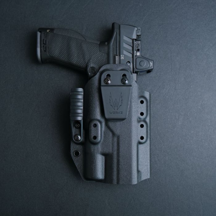 Werkz M6 IWB / AIWB Holster for Walther PDP Steel Frame with Modlite PL350 Compact