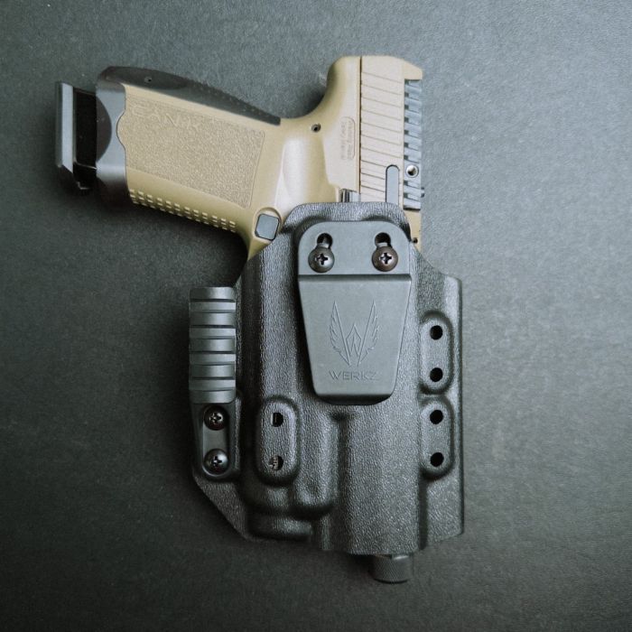 Werkz M6 IWB / AIWB Holster for Canik Most Canik TP9 and Mete series with Streamlight TLR-7X