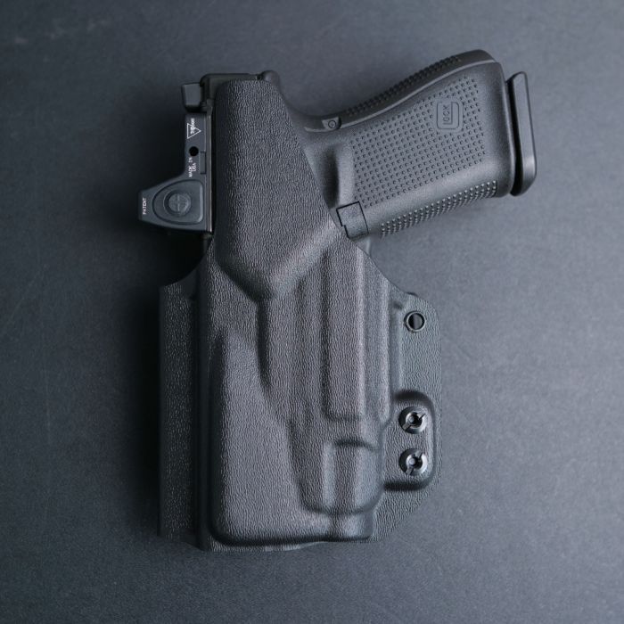 Werkz M6 IWB / AIWB Holster for Glock G17 / G19 / G34 / G45 (+More) with Streamlight  TLR-7 / TLR-7A / TLR-7A Contour, Right, Black IWB or AIWB Concealed Carry