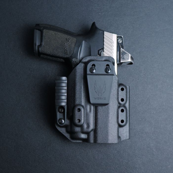 Werkz M6 IWB / AIWB Holster for Sig Sauer P320 Compact 9/40 (Open Muzzle) with Streamlight TLR-8 / TLR-8A, Right, Black