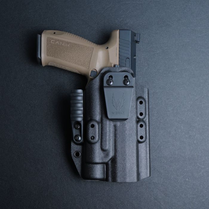 Werkz M6 IWB / AIWB Holster for Canik Most Canik TP9 and Mete series with Streamlight TLR-1 / TLR-1S / TLR-1HL, Right, Black