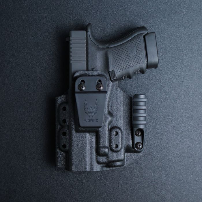 Werkz M6 IWB / AIWB Holster for Glock 29 / 30 with Olight Baldr S or Mini, Left, Black