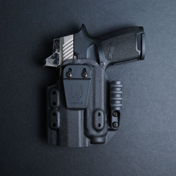 Werkz M6 IWB / AIWB Holster for Sig Sauer P320 Compact 9/40 (Open Muzzle) with Streamlight TLR-7 / TLR-7A / TLR-7X, Left, Black