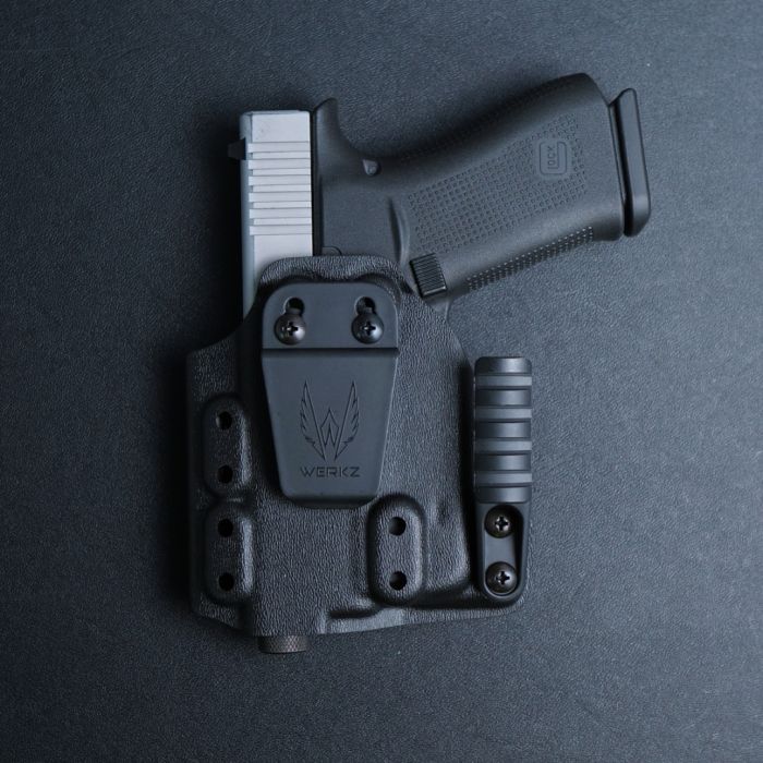 Werkz M6 IWB / AIWB Holster for Glock 43x with Streamlight TLR-6 for Glock 42/43, Left, Black