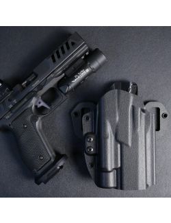 Werkz M7 Outlier OWB Holster for  Most Modern Pistols (Thumb Rest) with Olight Select Full Size (Screw)