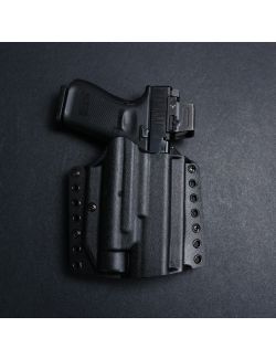 Werkz Origin Holster for Glock G17 / G19 / G34 / G45 (+More) with Streamlight TLR-1 / TLR-1S / TLR-1HL, Right, Black