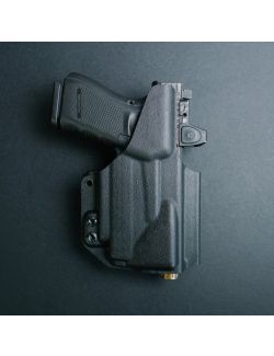 Werkz M6 IWB / AIWB Holster for Glock G19 (+More) with Olight Baldr S or Mini, Left, Black