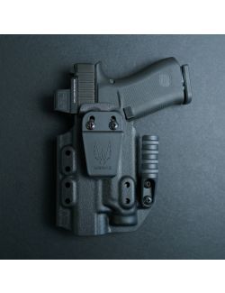 Werkz M6 IWB / AIWB Holster for Glock G43x MOS / G48 MOS / CR920 / Micro-Dagger with Streamlight TLR-7 Sub for Glock, Left, Black