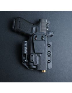 Werkz M6 IWB / AIWB Holster for Glock G19 (+More) with Streamlight TLR-8 / TLR-8A, Right, Black