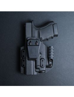 Werkz M6 IWB / AIWB Holster for Glock 29 / 30 with Olight Baldr S or Mini, Left, Black