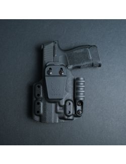 Werkz M6 IWB / AIWB Holster for Sig Sauer P365 / P365XL with Olight PL-MINI 3 Valkyrie for Sig P365, Left, Black