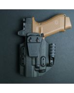 Werkz M6 IWB / AIWB Holster for Glock G17 (+More) with Olight Baldr S or Mini, Left, Black